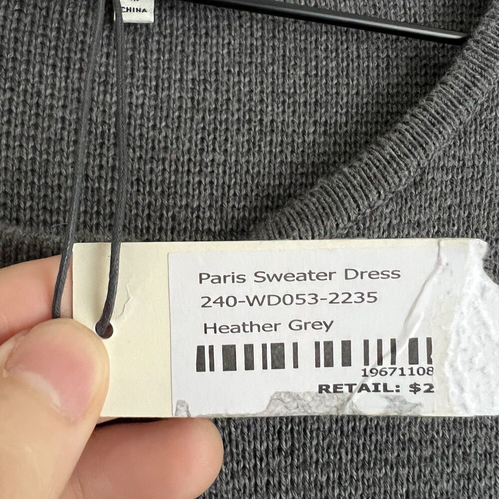 Alex Mill Paris Sweater Dress Size XL Grey - Picture 4 of 7